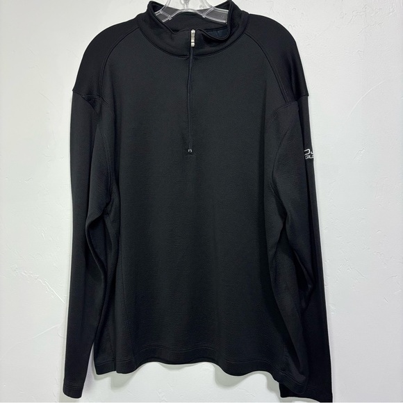 Nike Golf Black 1/4 Quarter Zip Black Jacket Pullover Athletic EMBROIDERED XL - Picture 1 of 8